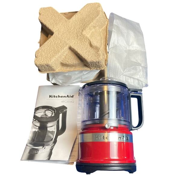 New Kitchen Aid Food Chopper Processor 3.5 Cup KFC3516Q Red with Manual - Picture 2 of 8